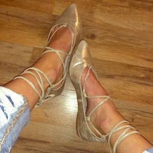 Steve Madden gold flats size 5